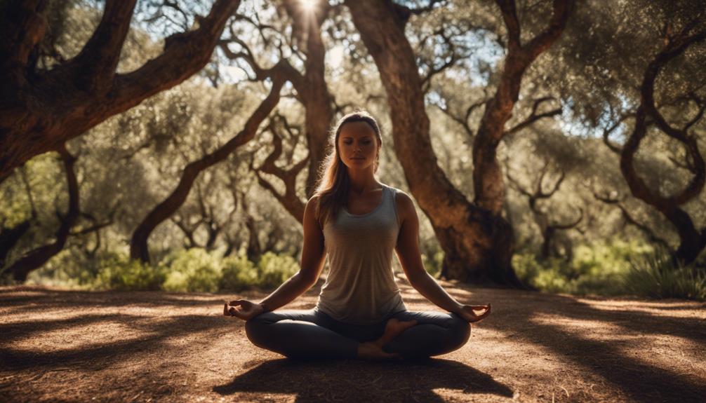 peaceful yoga in nature